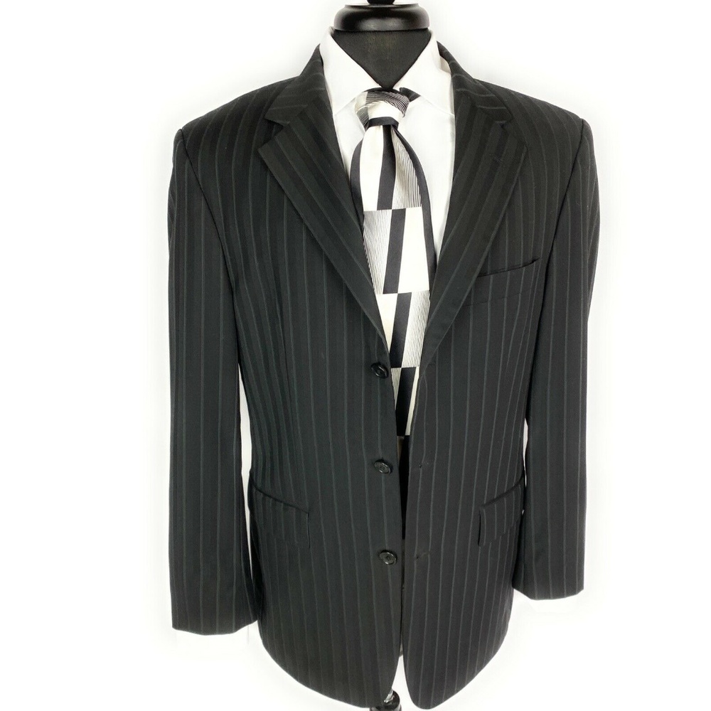 Sarar Mens Pinstripe Turquality Blazer Jacket